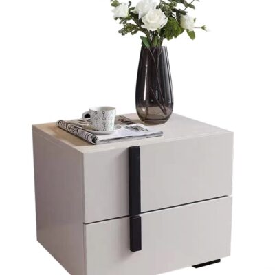 极简白色喷漆家用卧室床头柜