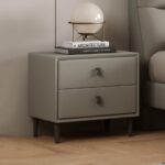 极简风卧室置物收纳扪皮工艺床边床头柜(tc1 125)