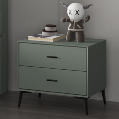 意式极简主卧皮艺收纳床头柜