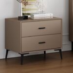 极简风时尚皮艺床边柜 卧室双抽收纳置物床头柜(st1 3)