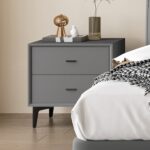 极简风家用储物柜 简约卧室扪皮工艺床头柜(jx 51色)