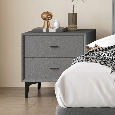 极简风家用储物柜 简约卧室扪皮工艺床头柜(jx 51色)