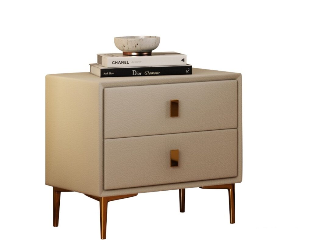 家用时尚扪皮收纳柜意式轻奢床头柜(mz1 1)