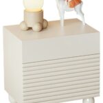 意式极简风 实木抽屉简约烤漆储物床头柜