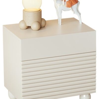 意式极简风 实木抽屉简约烤漆储物床头柜