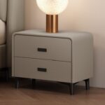 意式极简家用卧室扪皮工艺收纳置物床头柜(tc1 111)