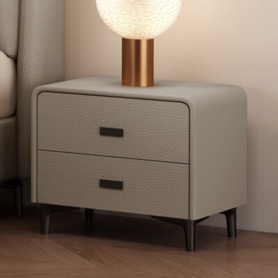 意式极简家用卧室扪皮工艺收纳置物床头柜(tc1 111)