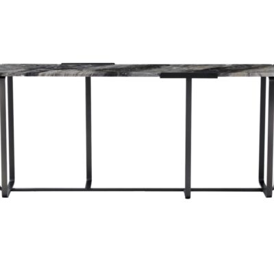 迪多那系列 简约大气别墅大平层入户玄关架极简风天然大理石玄关几