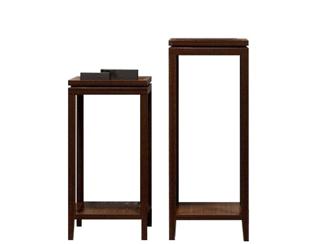 新中式小乌金木花架客厅实木高矮花架