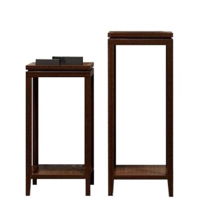 新中式小乌金木花架客厅实木高矮花架