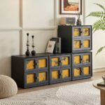 中古风系列 家用简约复古组合模块装饰柜