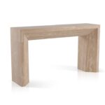 与在系列 中古风别墅家用入户置物玄关几白洞石大理石台面玄关桌