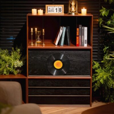 包豪斯系列 哈喽组合柜多层实木框架收纳柜 复古中古风家用客餐厅装饰置物柜