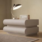 极简风格收纳柜 简约卧室皮艺双抽储物床头柜(祥云15)