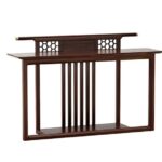 檀牧系列 新中式玄关主材黑檀乌金木家用玄关桌