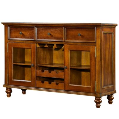 洛伊斯美式简美 家用简约餐厅进口非洲加蓬安东木餐边柜