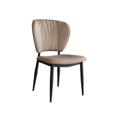 极简风家用餐厅猫抓皮软包无扶手餐椅