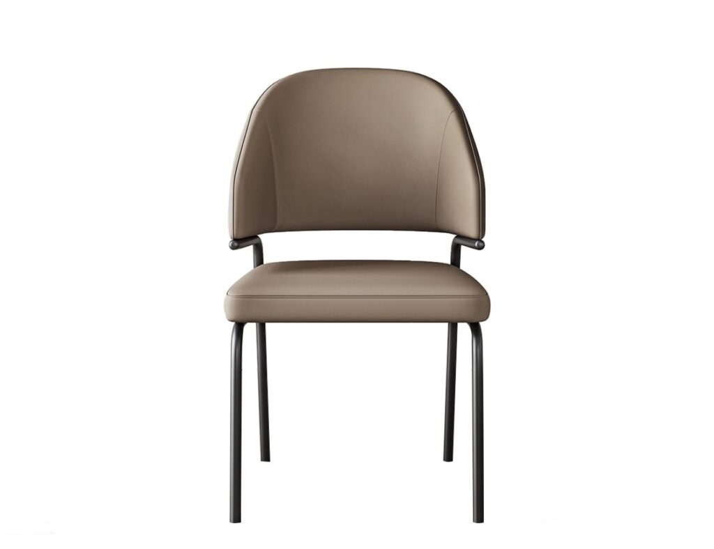 极简风无扶手餐椅 时尚简约餐厅猫抓皮软包餐椅