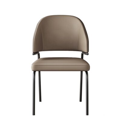 极简风无扶手餐椅 时尚简约餐厅猫抓皮软包餐椅