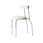 极简家用时尚简约超纤皮意式不锈钢高脚