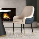 家用实木餐椅后现代轻奢简约靠背环保皮餐椅