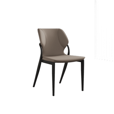 极简风无扶手餐椅 简约时尚餐厅猫抓皮软包餐椅