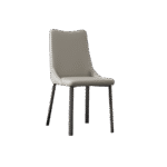 意式极简风无扶手餐椅 家用餐厅猫抓皮创意休闲椅子