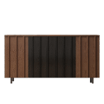 简约复古家用客厅餐厅双拼色收纳柜中古风餐边柜