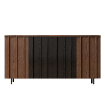 简约复古家用客厅餐厅双拼色收纳柜中古风餐边柜