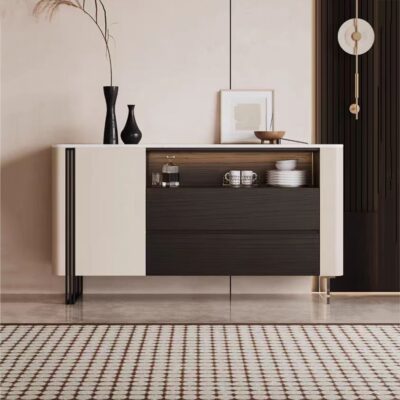 意式简约微晶石玄关柜餐边柜极简餐厅客厅靠墙储物柜