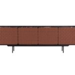 迪多那系列 简约复古中古风仿皮编织工艺收纳柜家用客厅餐厅餐边柜