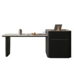 意式极简大户型家用12mm亮光潘多拉岩板台面多功能带充电收纳一体岛台