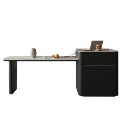 意式极简大户型家用12mm亮光潘多拉岩板台面多功能带充电收纳一体岛台