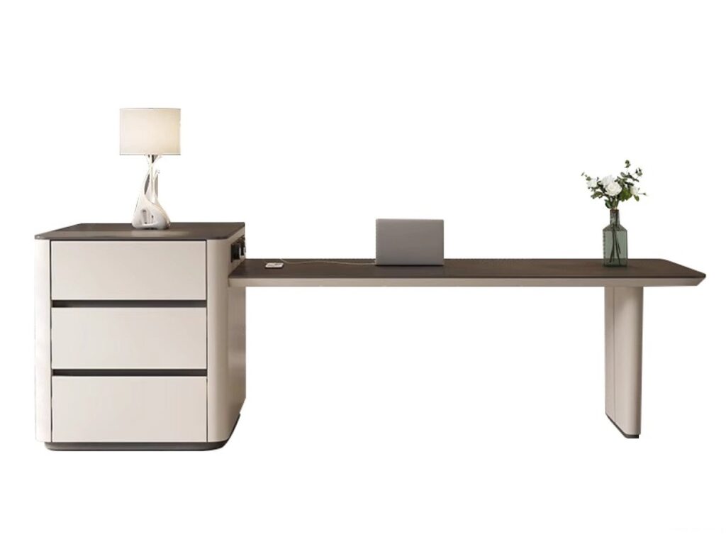 意式极简大户型家用12mm哑光纯黑岩板台面多功能带充电收纳一体岛台