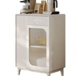 法式极简奶油风 小户型厨房碗柜储物柜酒柜家用餐边柜