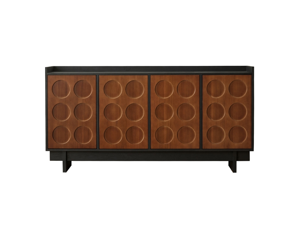 中古风系列 贝拉餐边柜简约创意创意黑色中古色双拼餐边柜 中古风系列 贝拉餐边柜简约创意创意黑色中古色双拼餐边柜