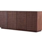 与在系列 复古中古风简约胡桃木色收纳柜餐厅餐边柜