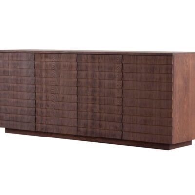 与在系列 复古中古风简约胡桃木色收纳柜餐厅餐边柜