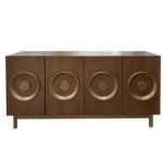 复古中古风胡桃木色储物柜简约家用客厅餐厅餐边柜