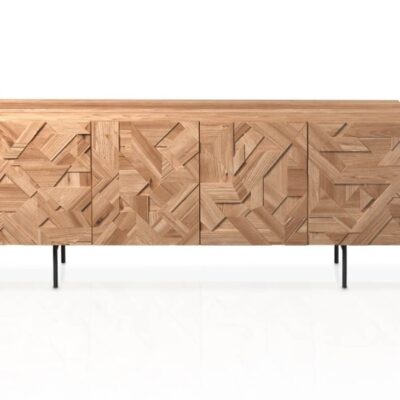 寂美系列 小户型大容量收纳柜侘寂风原木色餐厅客厅餐边柜