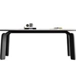 中古风哑光岩板餐桌 家用餐厅长方形餐桌