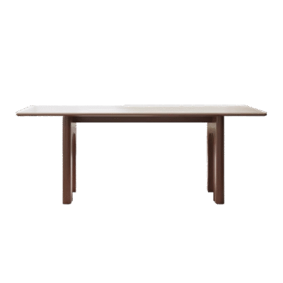 设计师款 凯旋门餐桌 中古风系列 复古洞石岩板餐桌中古风客厅简约实木长餐桌