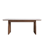 中古风系列 简约复古实木岩板餐桌中古风家用餐厅长餐桌