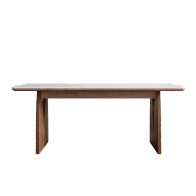 中古风系列 简约复古实木岩板餐桌中古风家用餐厅长餐桌