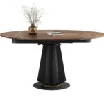 中古风餐厅家用餐桌 时尚简约大小户型伸缩功能桌