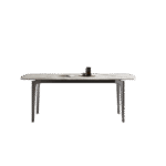 意式极简长方形餐台 餐厅时尚意大利灰超晶石餐桌