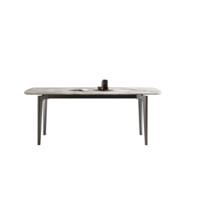 意式极简长方形餐台 餐厅时尚意大利灰超晶石餐桌