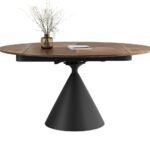 中古风家用餐桌 简约时尚餐厅大小户型伸缩功能桌