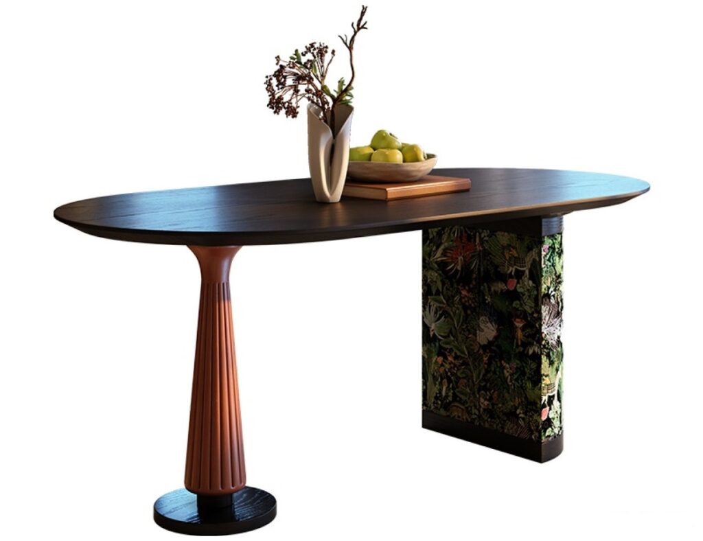 中古风系列挪威森林餐桌 复古中古风大小户型餐厅白蜡木餐桌