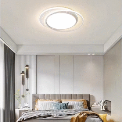 吸顶灯系列 创意简约小圆星空白吸顶灯卧室照明灯